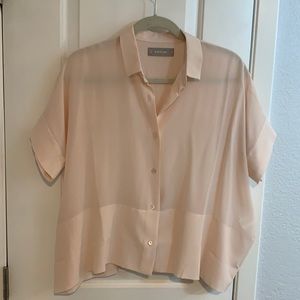Everlane The Clean Silk Short Sleeve Square Shirt